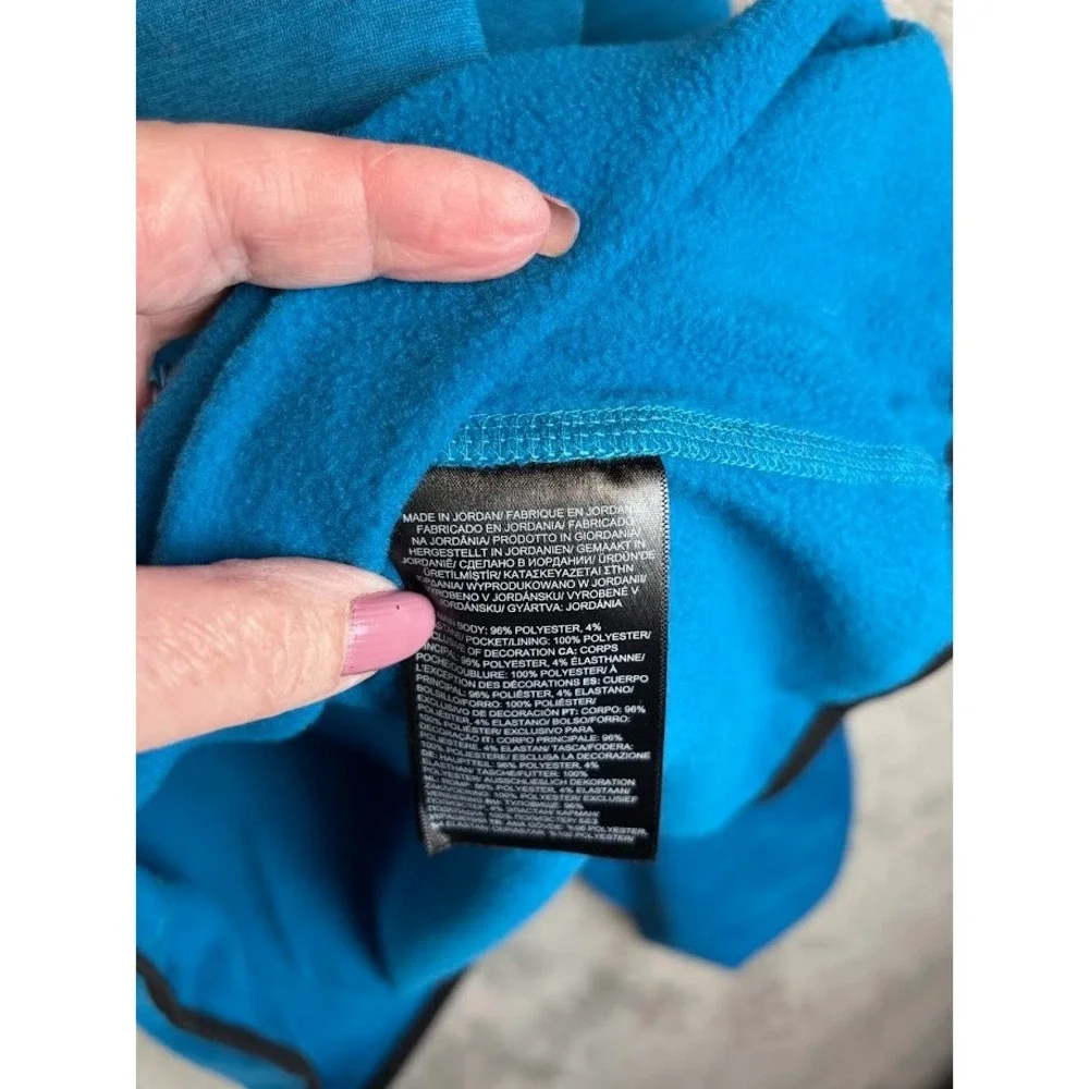 The North Face Men's XL Blue 1/4 Zip Fleece Pullover Jacket w/ Zip Pocket Hiking
